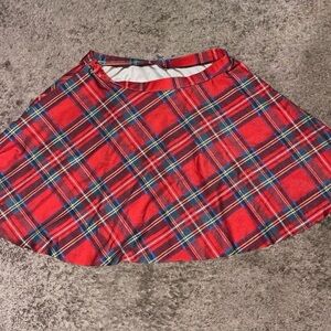 Red Plaid Skirt